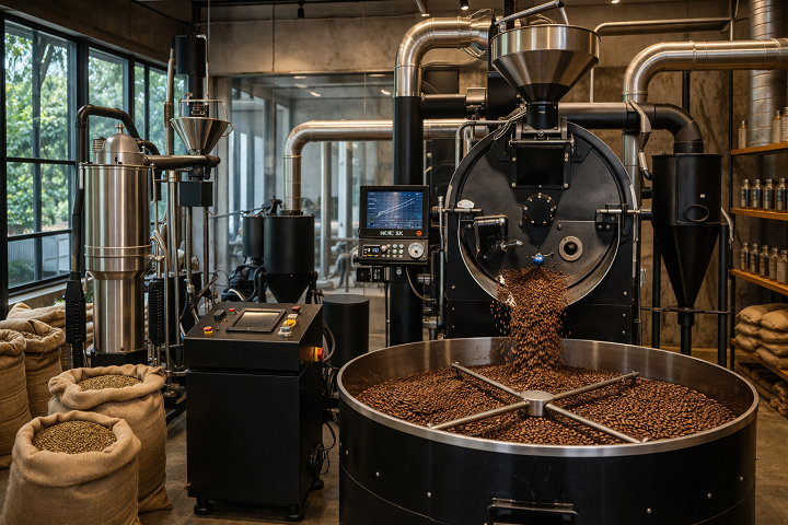Hệ thống rang xay cà phê tiêu chuẩn có những gì?
