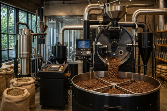 Hệ thống rang xay cà phê tiêu chuẩn có những gì?